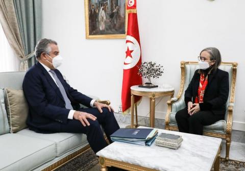 رئيسة الحكومة تستقبل رئيس الكنفدرالية التونسية للمؤسسات المواطنة